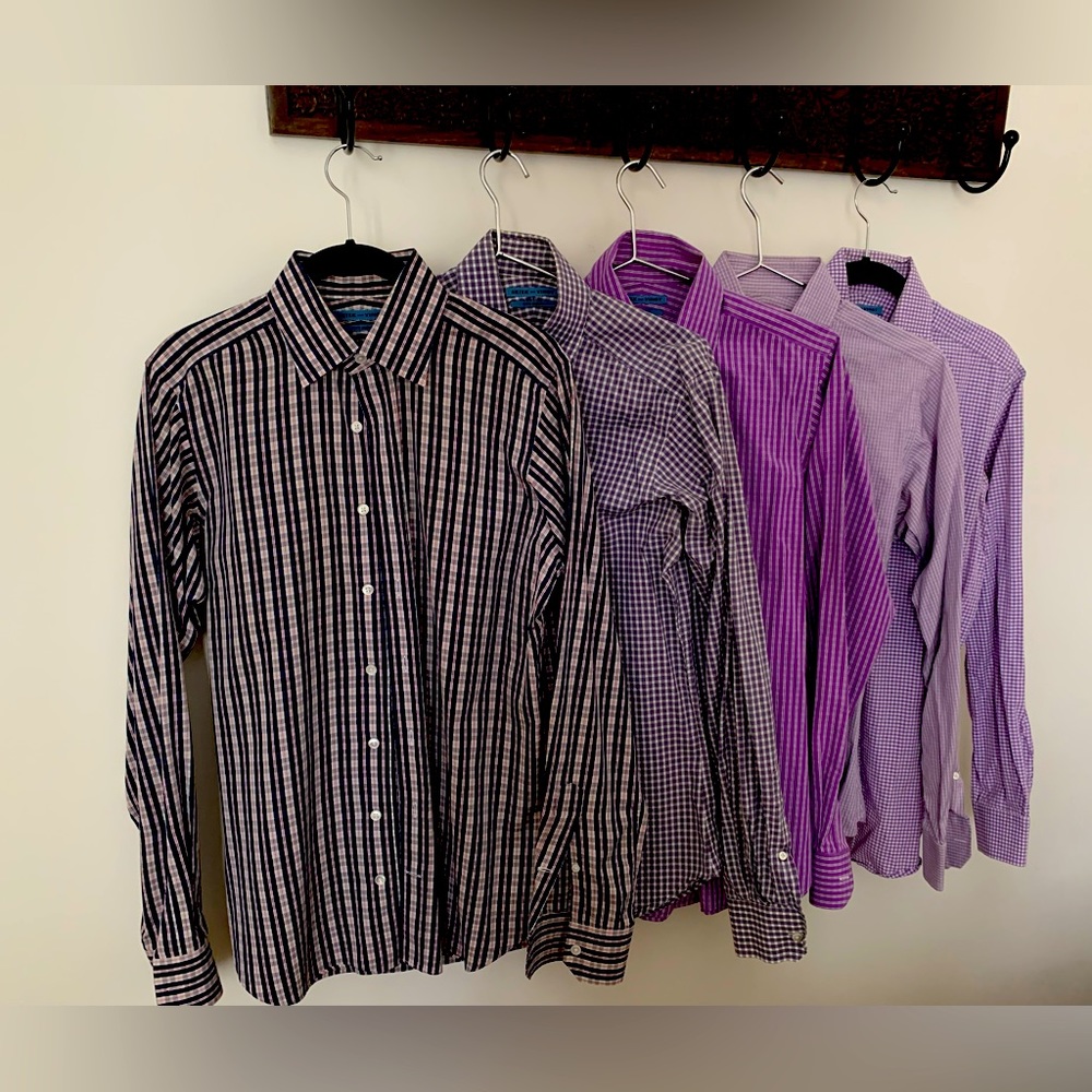 Seize Sur Vingt SV15 Egyptian Cotton Dress Shirts BUNDLE of 5